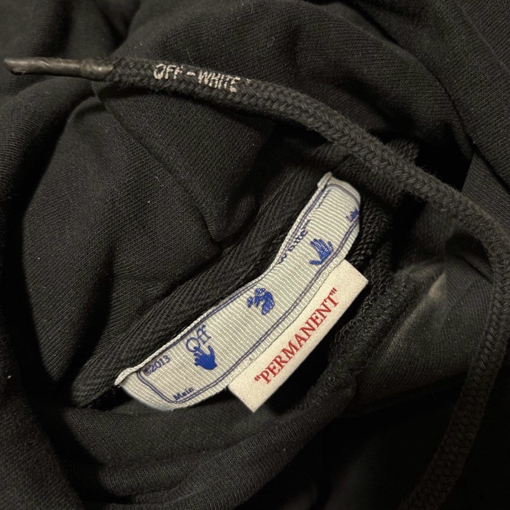 Off-White Black Hoodie with White Accents - Picture 3 of 4
